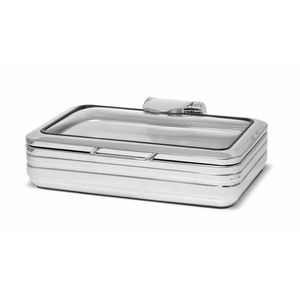 Pujadas Rectangular 1/1 GN Glass-top Chafing Dish - 1