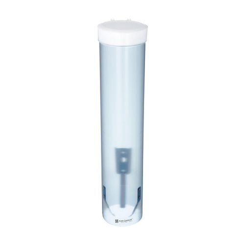 San Jamar 16 Frosted Blue Medium Water Cup Dispenser - 3