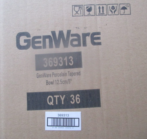 GenWare Porcelain Tapered Bowl 12.5cm/ 5 (Pack of 6) - 369313 - 6