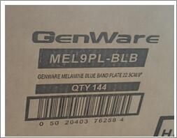 GenWare Melamine Blue Band Plate 22.5cm/ 9 (Pack of 12) - MEL9PL-BLB - 6