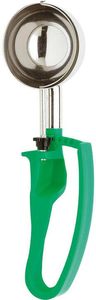 Unigrip Stainless Steel Ice Cream Scoop With Trigger 12 Portions Per Litre Dark Green - 187704 - 1