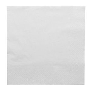 Box Of 1,800 (18 Packets Of 100) 2-ply White Paper Napkins 38x38cm - 713806 - 1