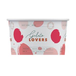 Box Of 1,000 (4 Bags Of 250) Lovers Paper Ice Cream Tubs Ø 76 Mm 12 Cl - 934157 - 1