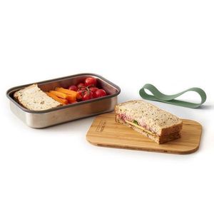 Custom Branded Stainless Steel Sandwich Box - black+blum - C5882 - 3