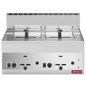 Diamond G65/F16-7T-N Double Basket Countertop Gas fryer - G65-F16-7T-N - 1
