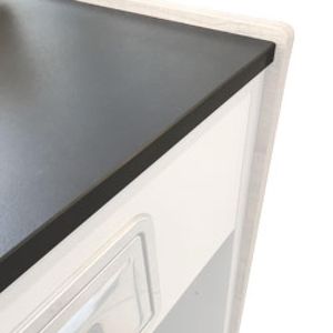 Diamond DDC Option : Worktop Of Neutral Cash Counter (20 Mm), In Dekton Domos - In (Ml) - DDC - 1