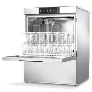 Hobart GP-10C 500mm Basket Frontloading Commercial Glasswasher with Chemical Pump & Drain Pump, 25 Pint Capacity - GP-10C - 1