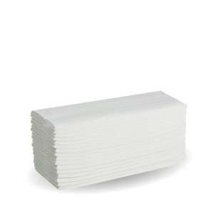 BioPak 2-Ply White Cfold Hand Towel  - Case of 2400 - 1801 - 1