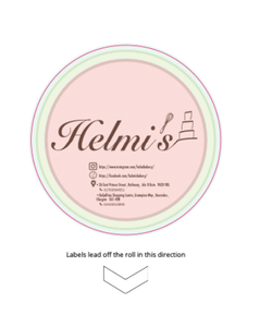 10,000 x 8cm Helmi's Bakery Stickers - 1