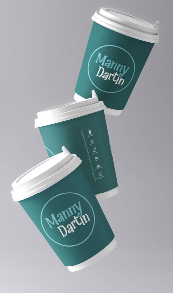 3,000 8oz + 3,000 12oz Manny Dartin DW Coffee cups - 1