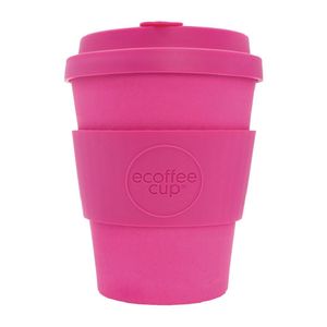 Ecoffee Cup Bamboo Reusable Coffee Cup Pink'd 12oz - DY486  - 1