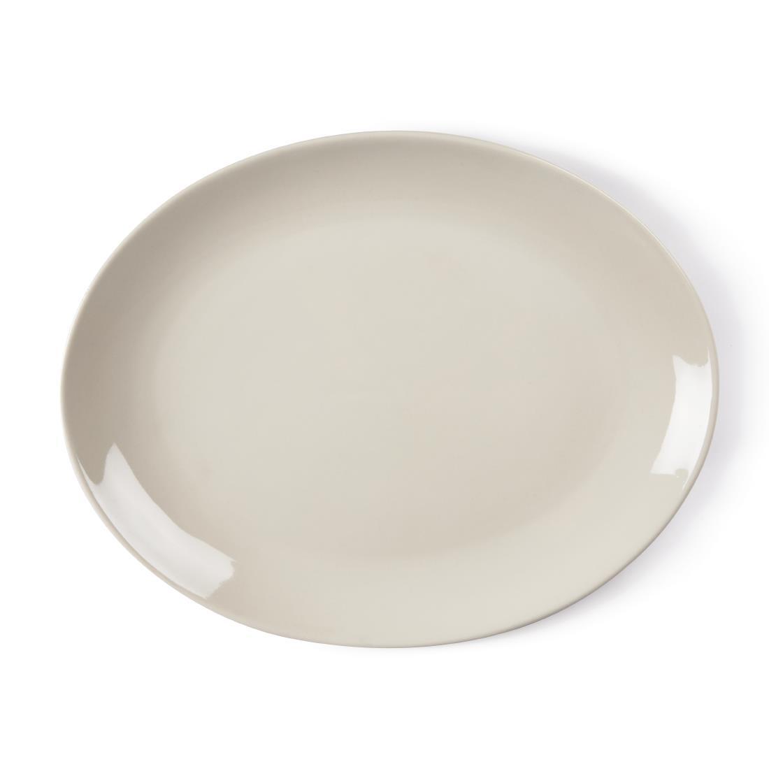 Olympia Ivory Oval Coupe Plates 330mm (Pack of 6) - U128  - 4