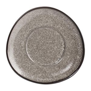 Olympia Mineral Triangular Cappuccino Saucer Grey Stone 150mm (Pack of 6) - DF182  - 1