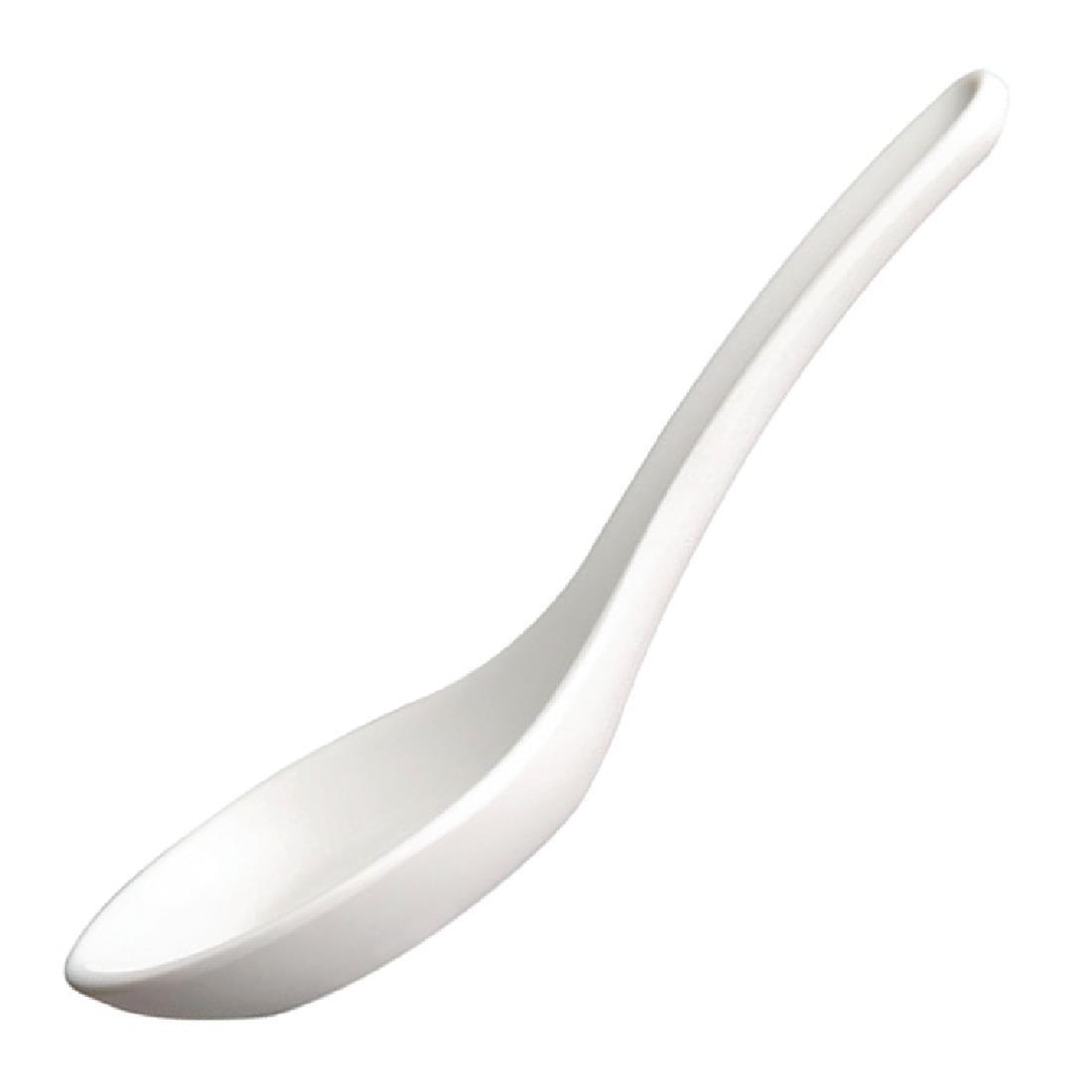 APS Hong Kong Oriental Melamine Spoon White - GF067  - 1