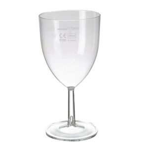 eGreen Polystyrene Wine Glasses 200ml CE Marked at 175ml (Pack of 48) - CB876  - 1