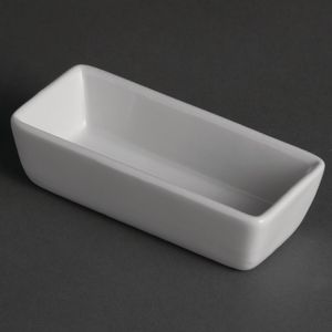 Olympia Rectangular Miniature Dishes 110mm (Pack of 12) - U182  - 1