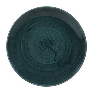 Churchill Stonecast Patina Coupe Plates Rustic Teal  217mm (Pack of 12) - FA594  - 1