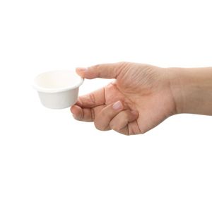 Fiesta Compostable Bagasse Condiment Pots 59ml (Pack of 1000) - FC517  - 3