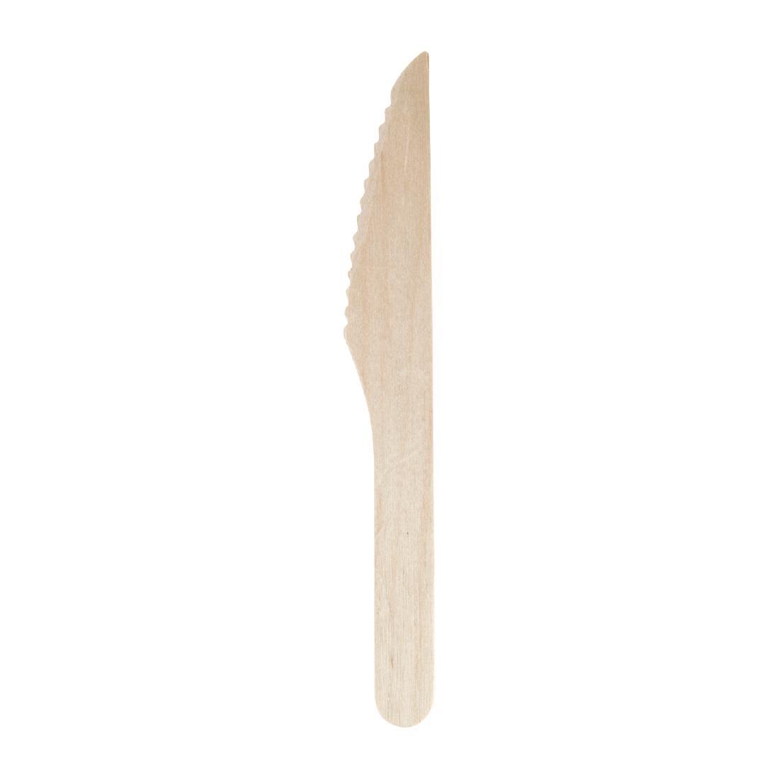 Fiesta Compostable Disposable Wooden Knives (Pack of 100) - CD902  - 2