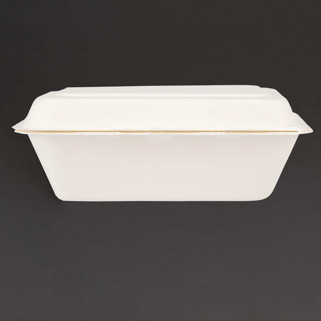 Fiesta Compostable Bagasse Hinged Food Containers 182mm - DW248  - 2
