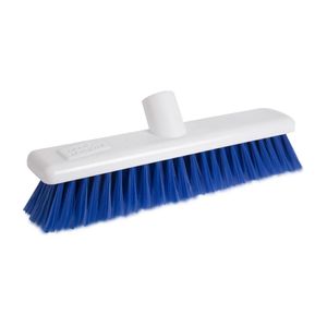 Jantex Hygiene Broom Soft Bristle Blue 12in - DN829  - 1