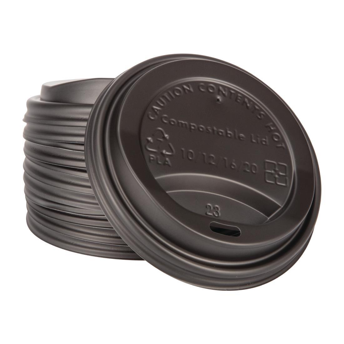 Fiesta Compostable Coffee Cup Lids 340ml / 12oz (Pack of 1000) - DS053  - 3
