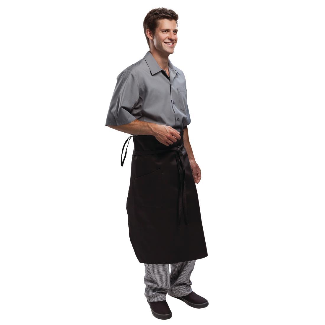 Chef Works Executive Chefs Tapered Apron Black - A577  - 1