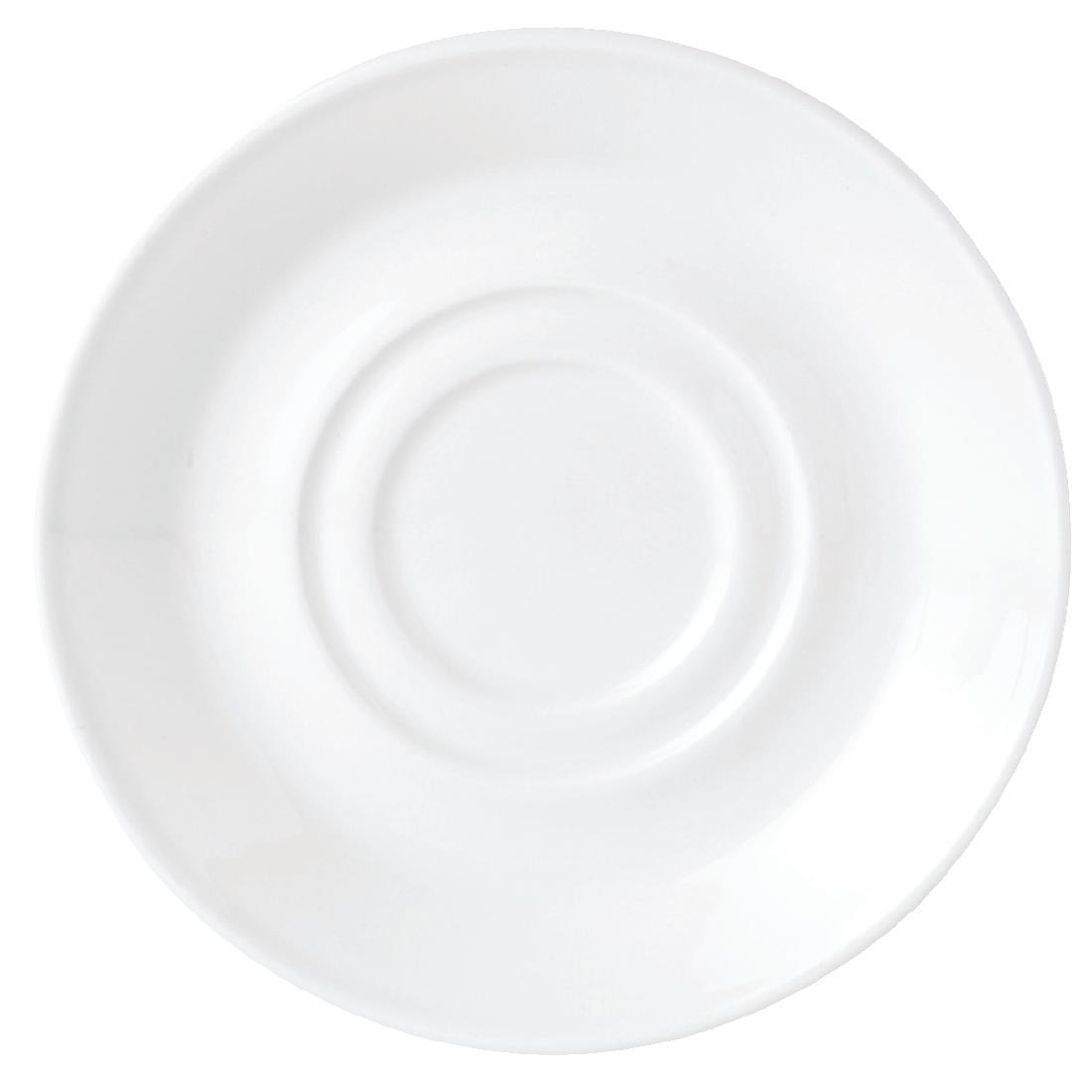 Steelite Simplicity White Low Cup Saucers 145mm (Pack of 36) - V0044  - 1