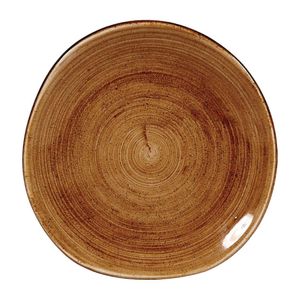 Churchill Stonecast Patina Organic Round Plates Vintage Copper 186mm (Pack of 12) - FA604  - 1