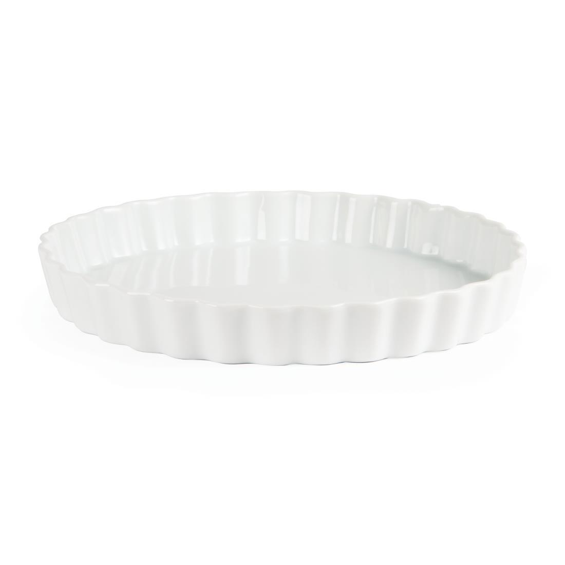 Olympia Whiteware Flan Dishes 297mm (Pack of 6) - W416  - 3
