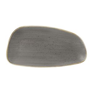 Churchill Stonecast Oval Plates Grey 300x146mm (Pack of 12) - FD843  - 1