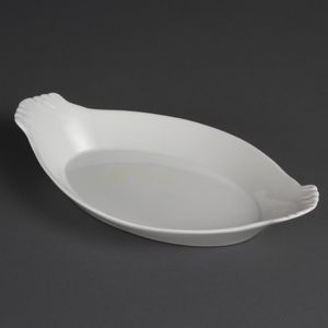Olympia Whiteware Oval Eared Dishes 320x 177mm (Pack of 6) - W423  - 1