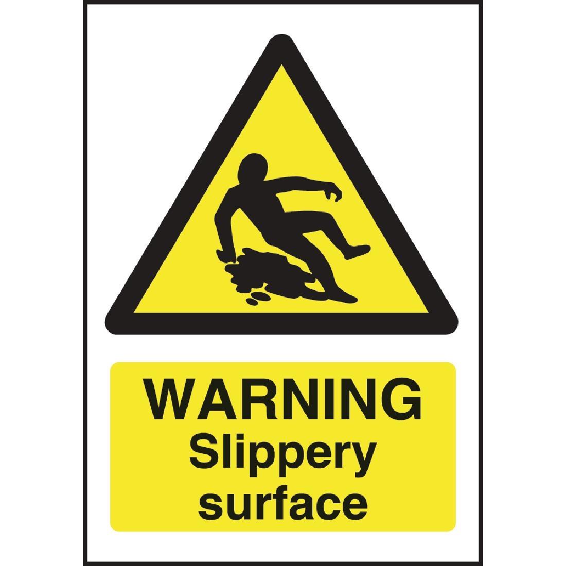 Warning Slippery Surface Sign - W294  - 1