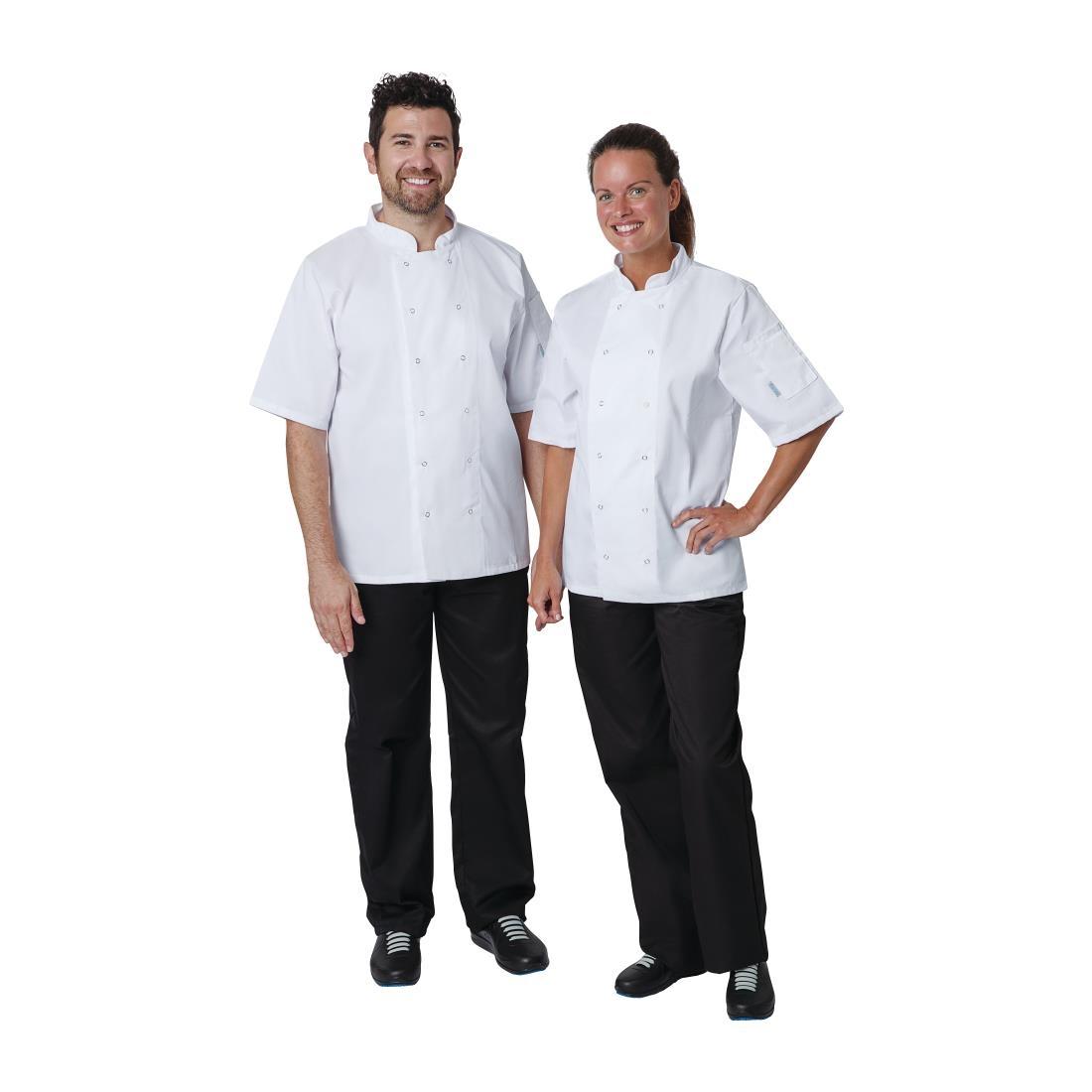 Whites Vegas Unisex Chefs Jacket Short Sleeve White S - A211-S  - 3