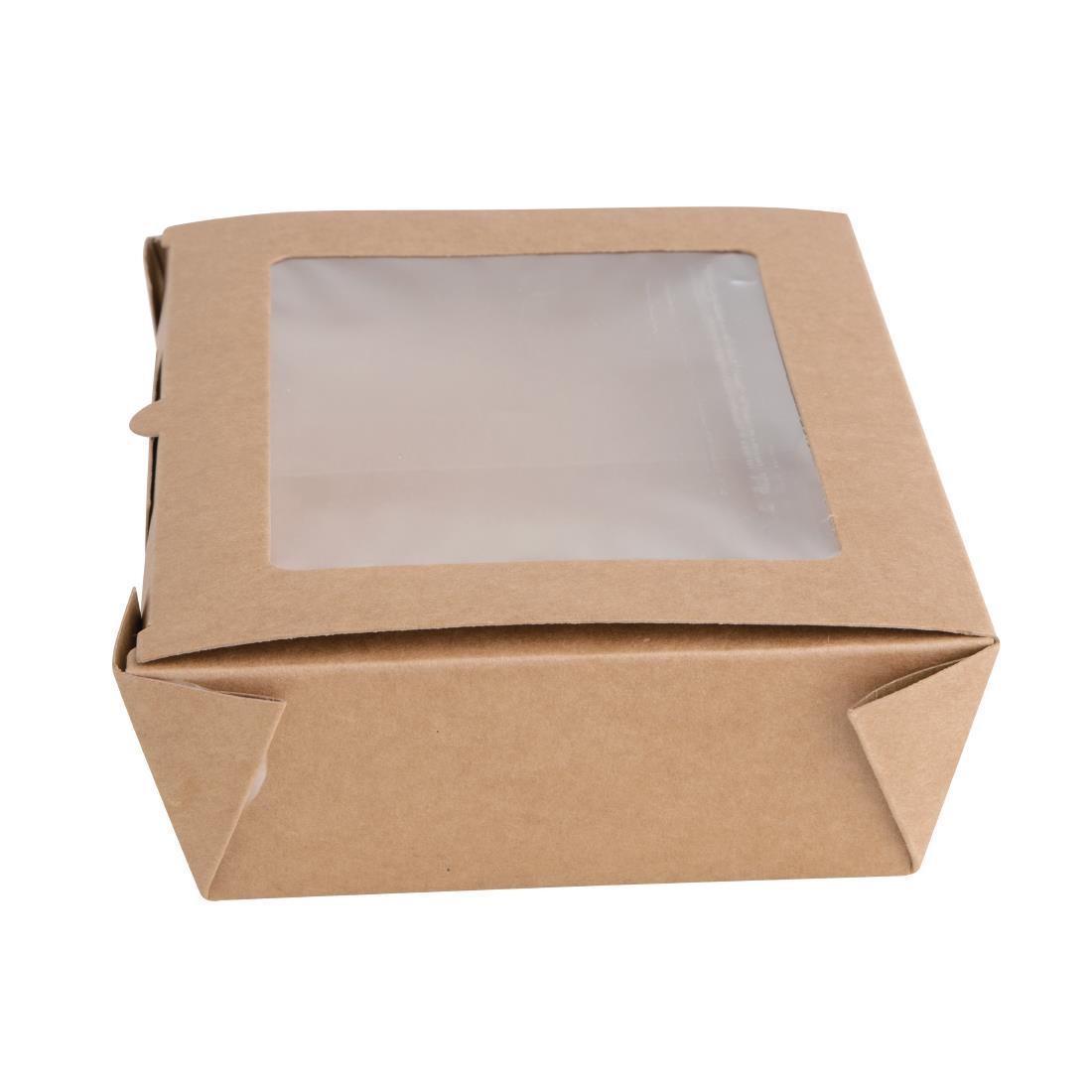 Fiesta Compostable Salad Boxes with PLA Windows 700ml (Pack of 200) - FB676  - 3