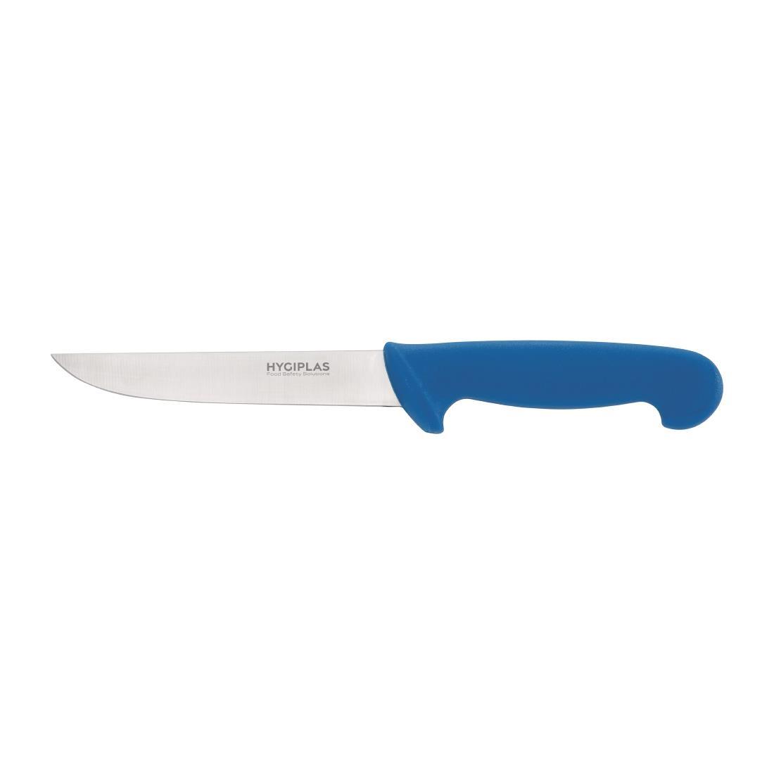Hygiplas Stiff Blade Boning Knife Blue 15cm - C854  - 2