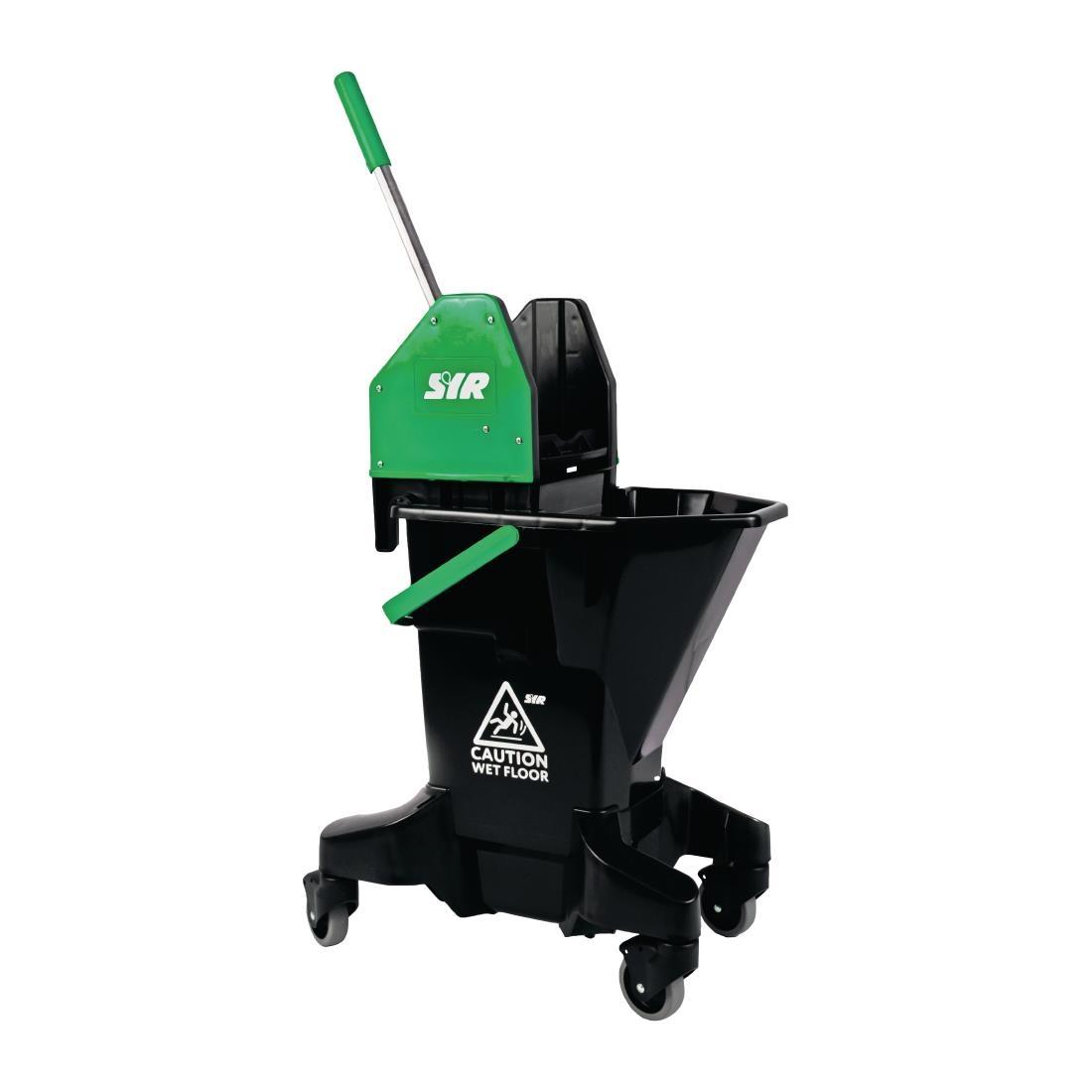 SYR Long Tall Sally Recycled Plastic Mop Bucket and Wringer 16Ltr Green - FT396  - 1