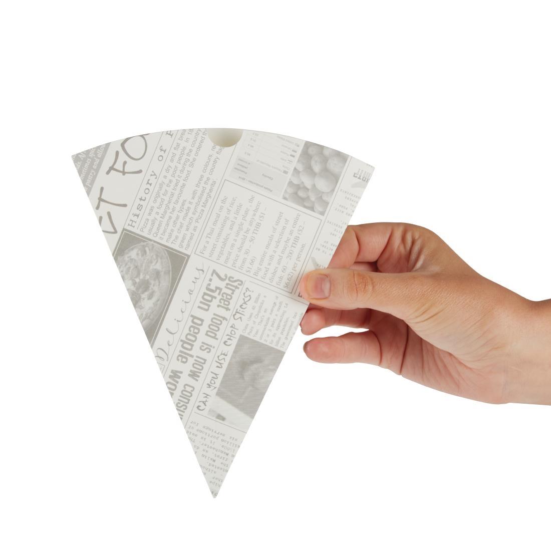 Colpac Biodegradable Newspaper Print Paper Chip Cones 183mm (Pack of 1000) - CE230  - 4