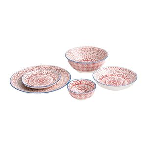 Olympia Fresca Flat Bowls Red 195mm (Pack of 6) - DR771  - 4