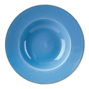 Churchill Stonecast Round Wide Rim Bowl Cornflower Blue 277mm (Pack of 12) - DF782  - 1