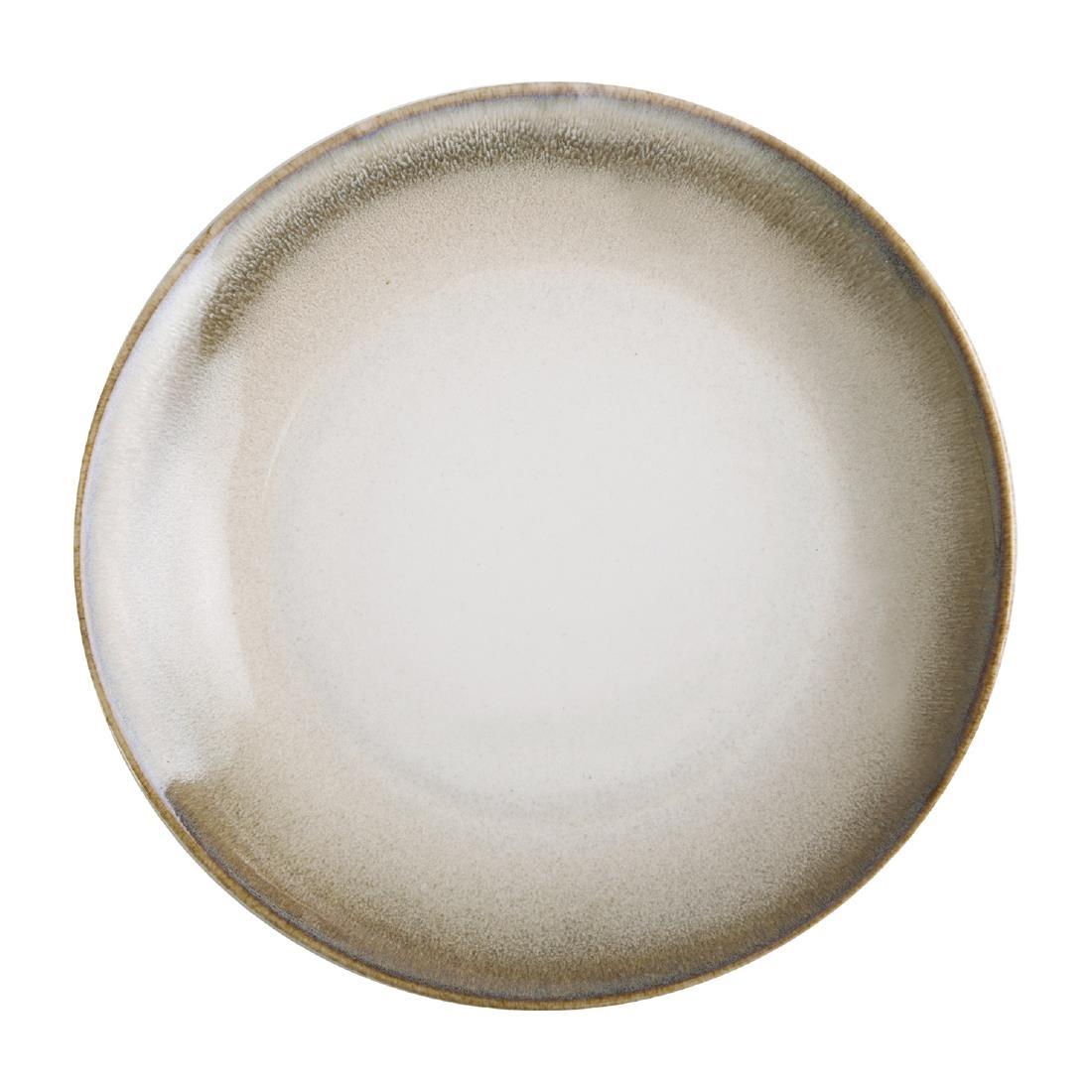 Olympia Birch Taupe Coupe Plates 205mm (Pack of 6) - DR782  - 1