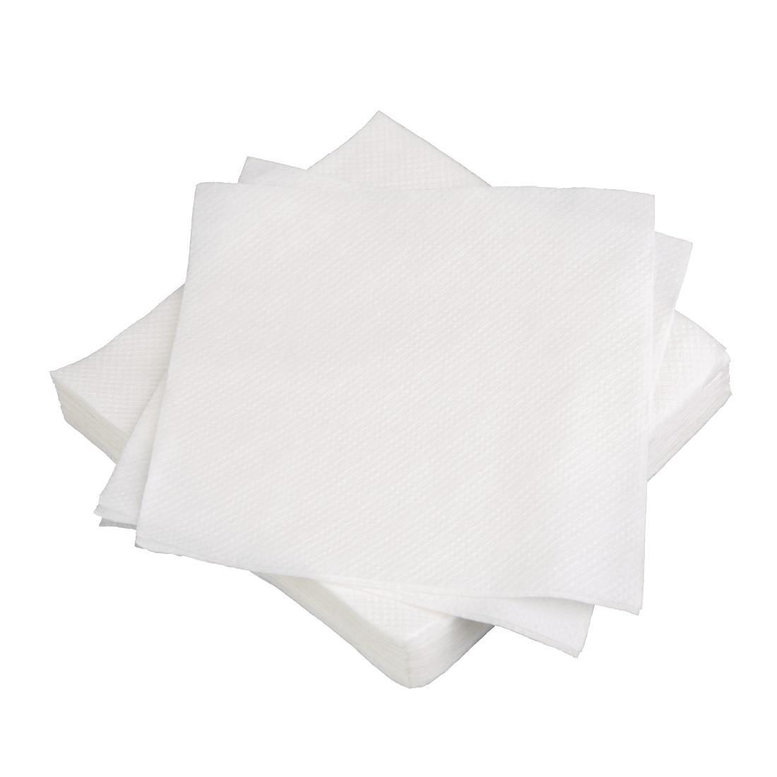 Fiesta Recyclable Cocktail Napkin White 24x24cm 1ply 1/4 Fold (Pack of 2000) - CM560  - 3