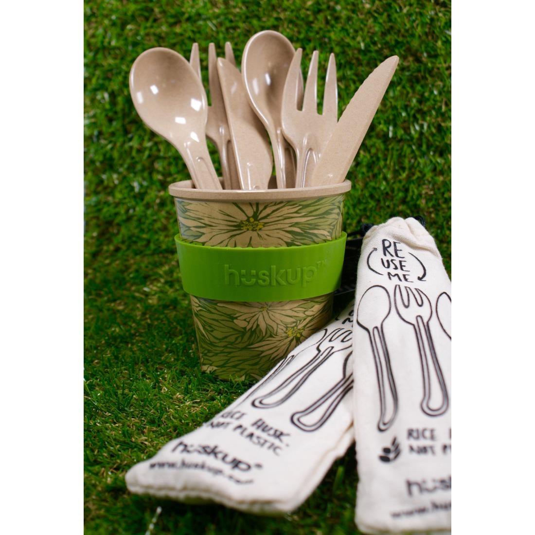 Reusable Rice Husk Cutlery Set - DE930  - 7