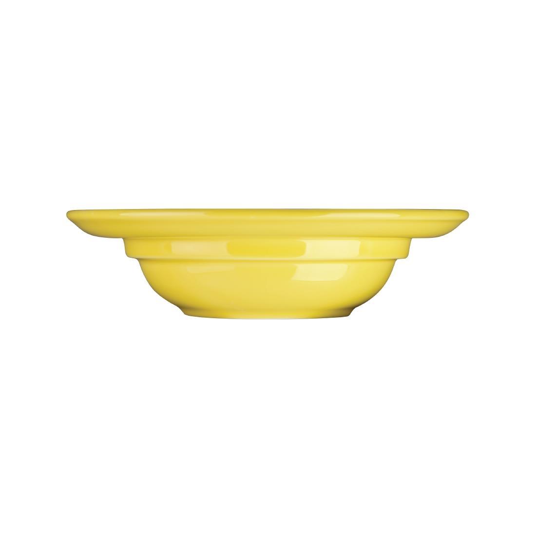 Olympia Heritage Raised Rim Bowls Yellow 205mm (Pack of 4) - DW148  - 3