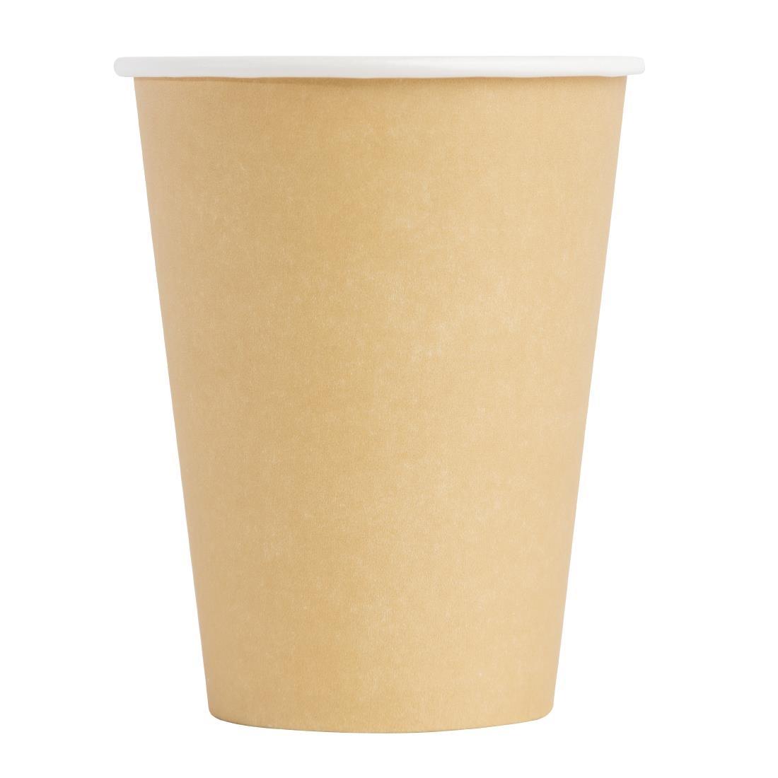 Fiesta Recyclable Coffee Cups Single Wall Kraft 340ml / 12oz (Pack of 50) - GF033  - 2
