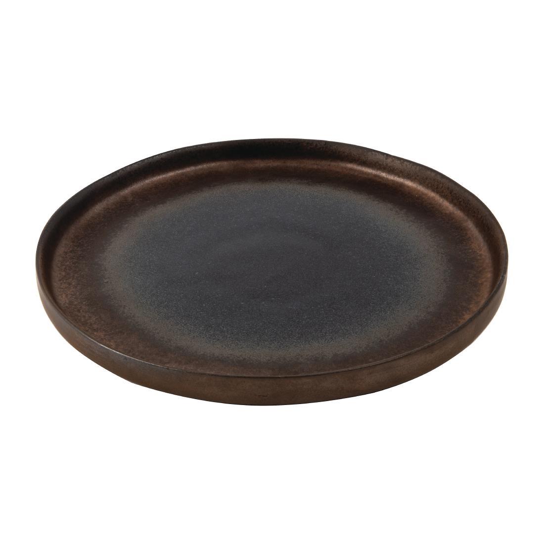 Olympia Ochre Flat Plates 220mm (Pack of 6) - FC286  - 2