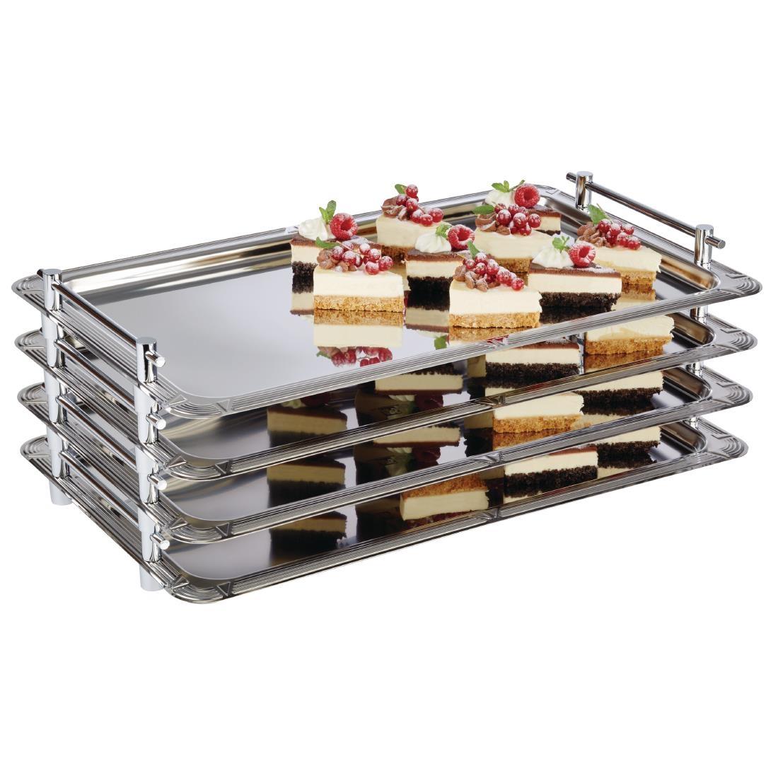 APS Stainless Steel Stacking Buffet Tray GN 1/1 - P001  - 2