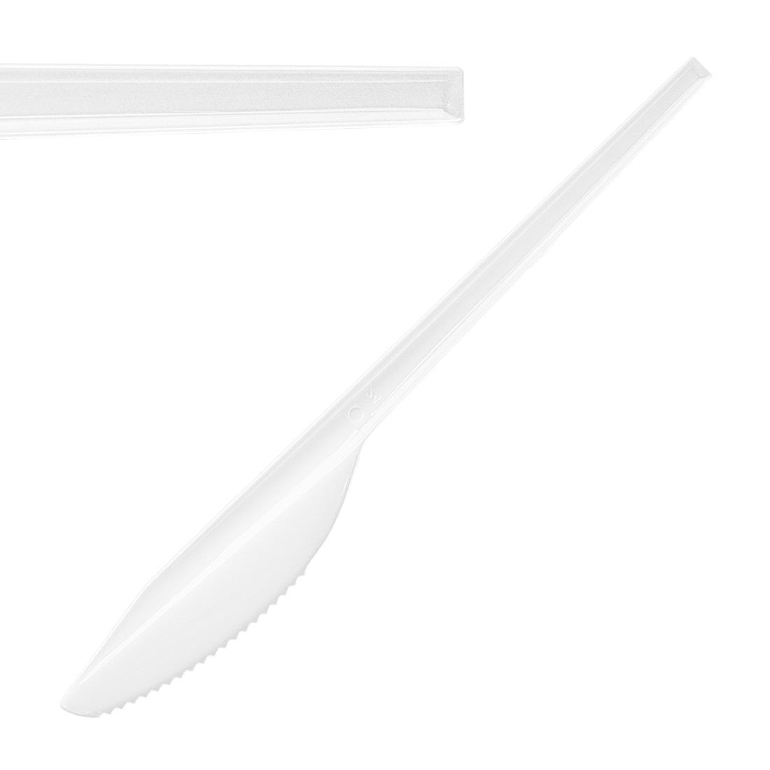 Fiesta Recyclable Plastic Knives White (Pack of 100) - U642  - 3