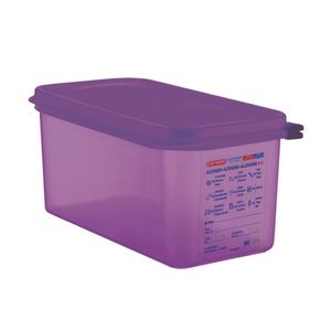 Araven Allergen Polypropylene 1/3 Gastronorm Food Container Purple 6Ltr - CM788  - 1