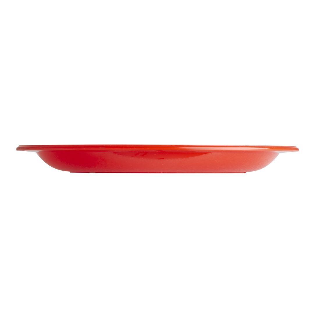 Olympia Kristallon Polycarbonate Plates Red 172mm (Pack of 12) - CB766  - 2